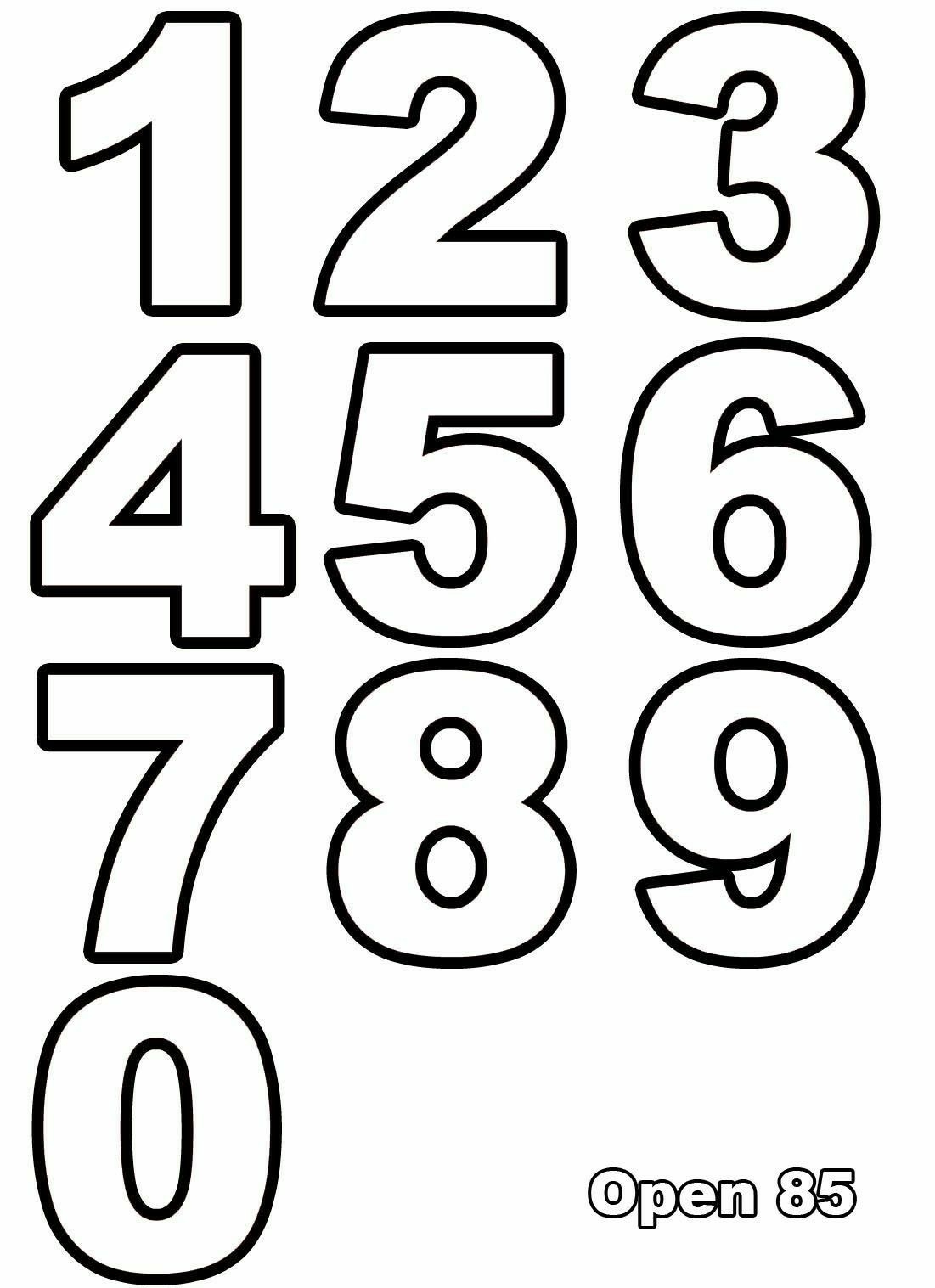 free printable number templates