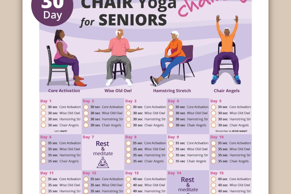 30 Day Chair Yoga For Seniors Challenge Chair Exercise Guide I