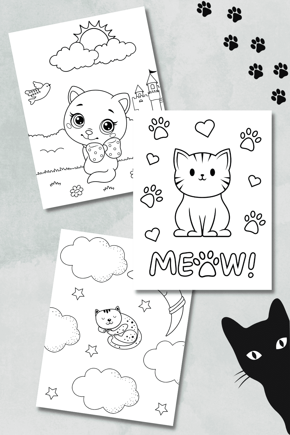 30 Free Printable Cat Coloring Pages Prudent Penny Pincher