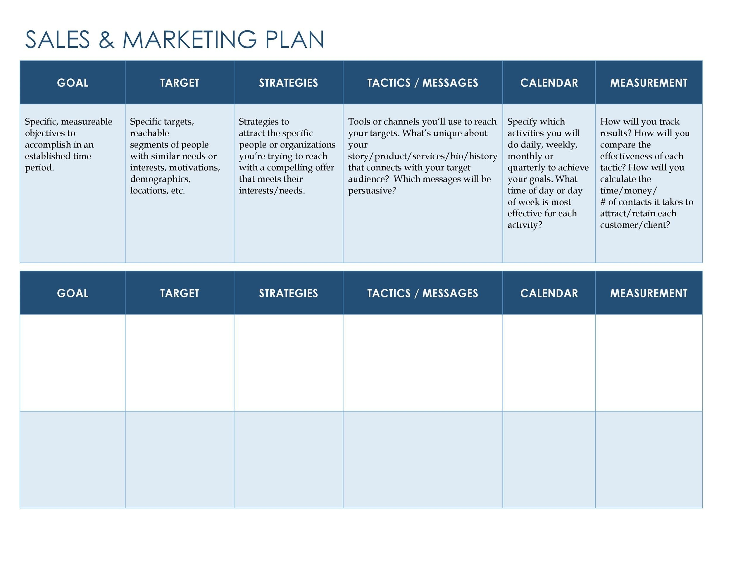32 Sales Plan U0026 Sales Strategy Templates Word U0026 Excel 