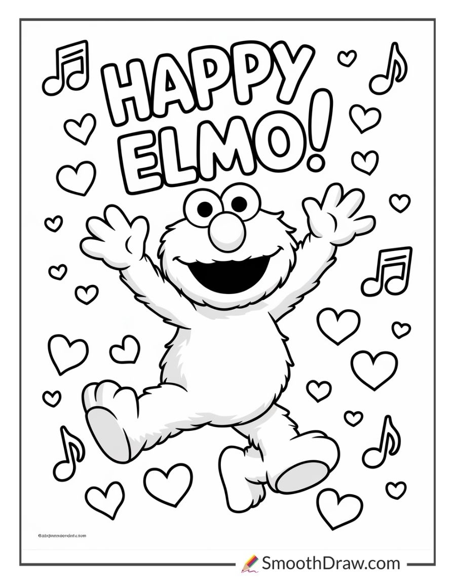 coloring pictures of elmo