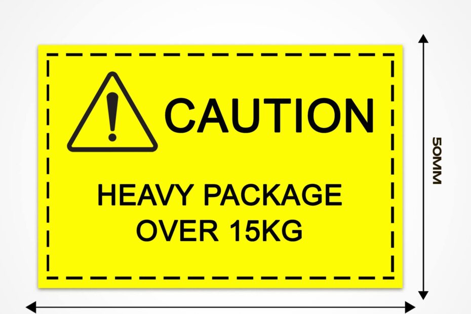 320 Caution Heavy Package Over 15kg Labels For Packing Boxes 3x2 FBA Compatible Yellow Warning Great For Warehouse U0026 Moving Amazon co uk Stationery U0026 Office Supplies