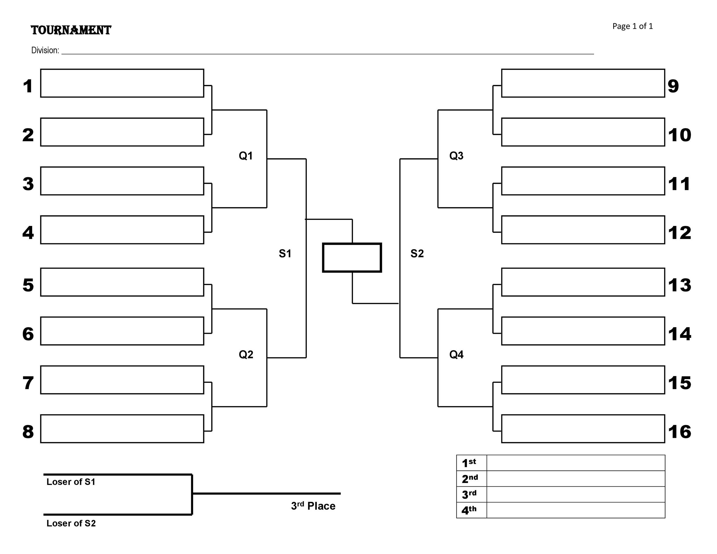 printable blank bracket