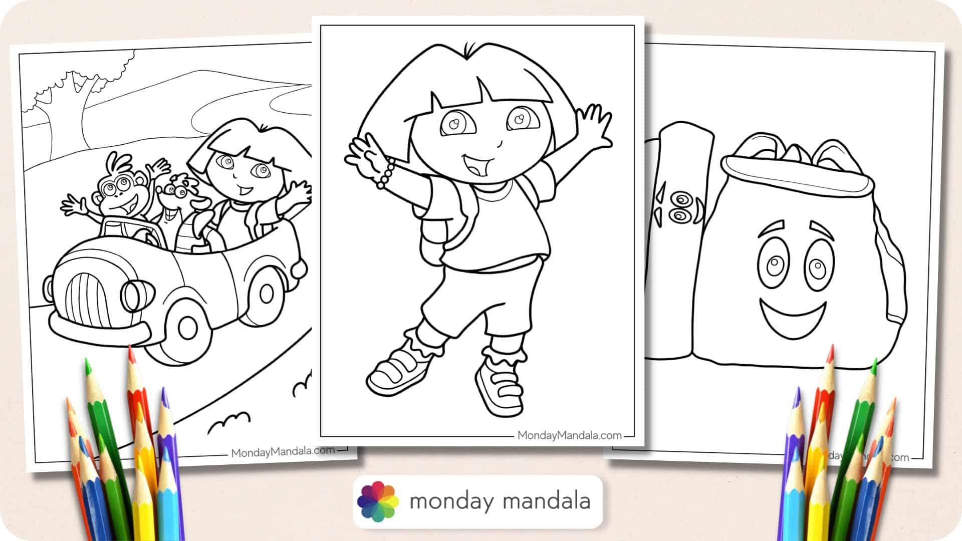 dora printables coloring