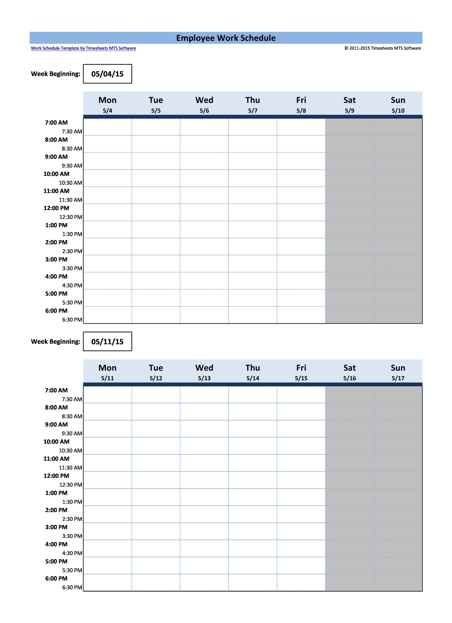 37 Free Employee Schedule Templates Excel Word PDF 