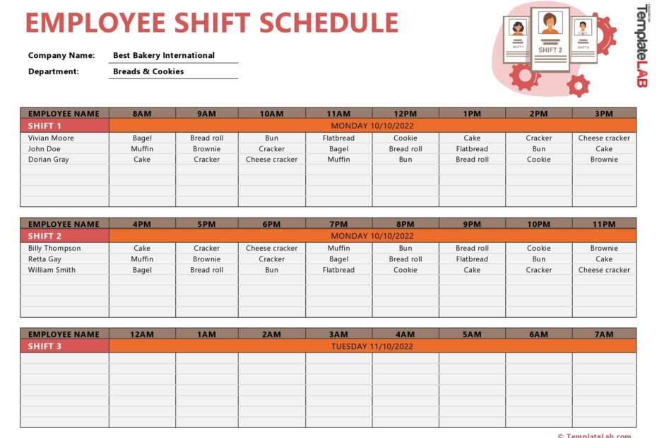 37 Free Employee Schedule Templates Excel Word PDF