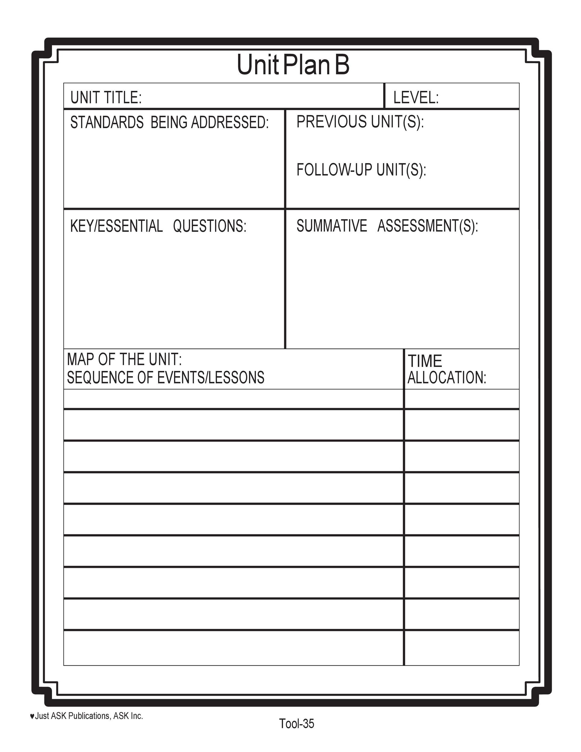 39 Best Unit Plan Templates Word PDF TemplateLab