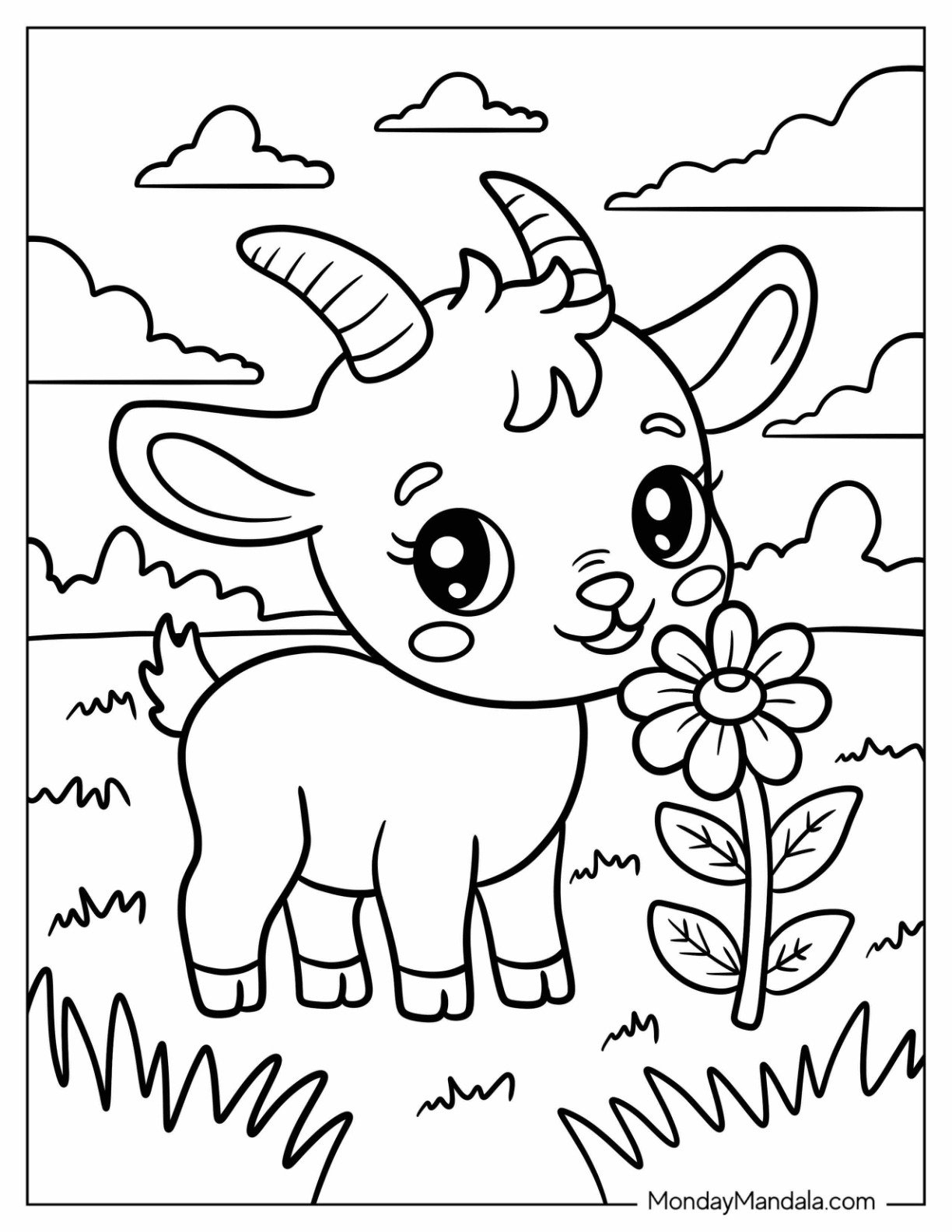 preschool farm animal coloring pages