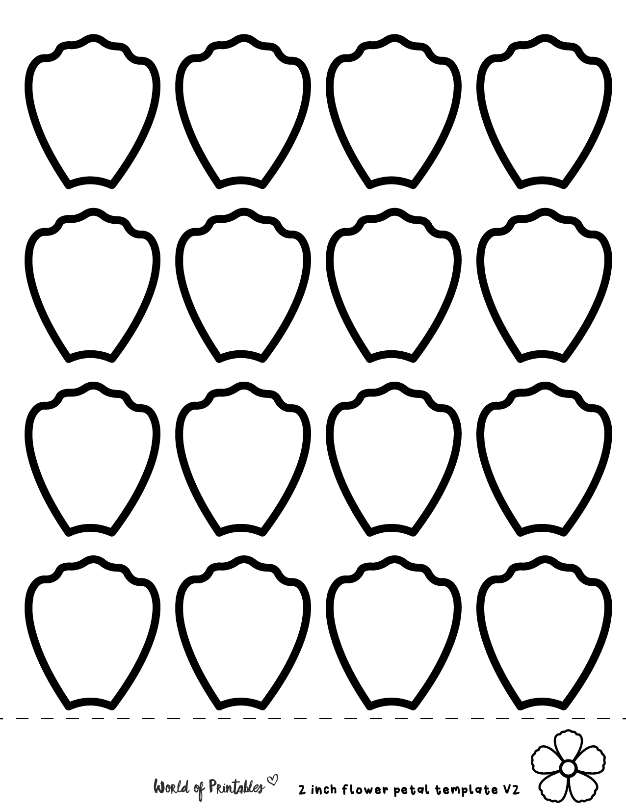 40 Flower Petal Templates World Of Printables Worksheets Library