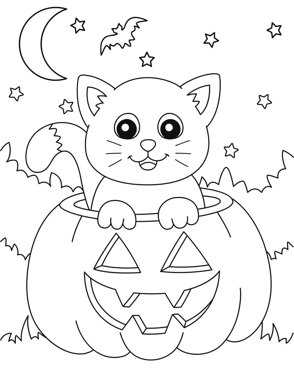 free color pages for halloween printables
