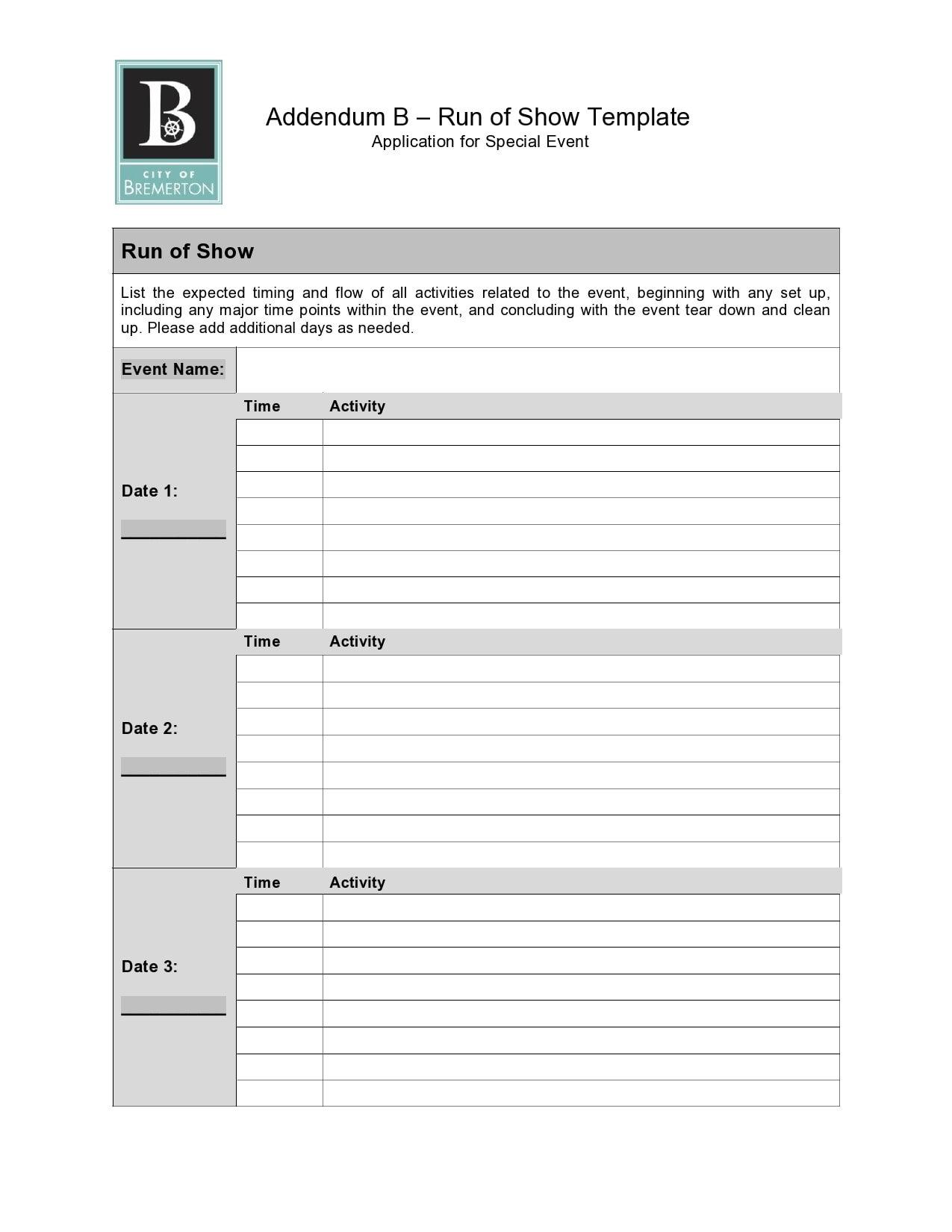 40 Free Run Of Show Templates Excel Word TemplateArchive