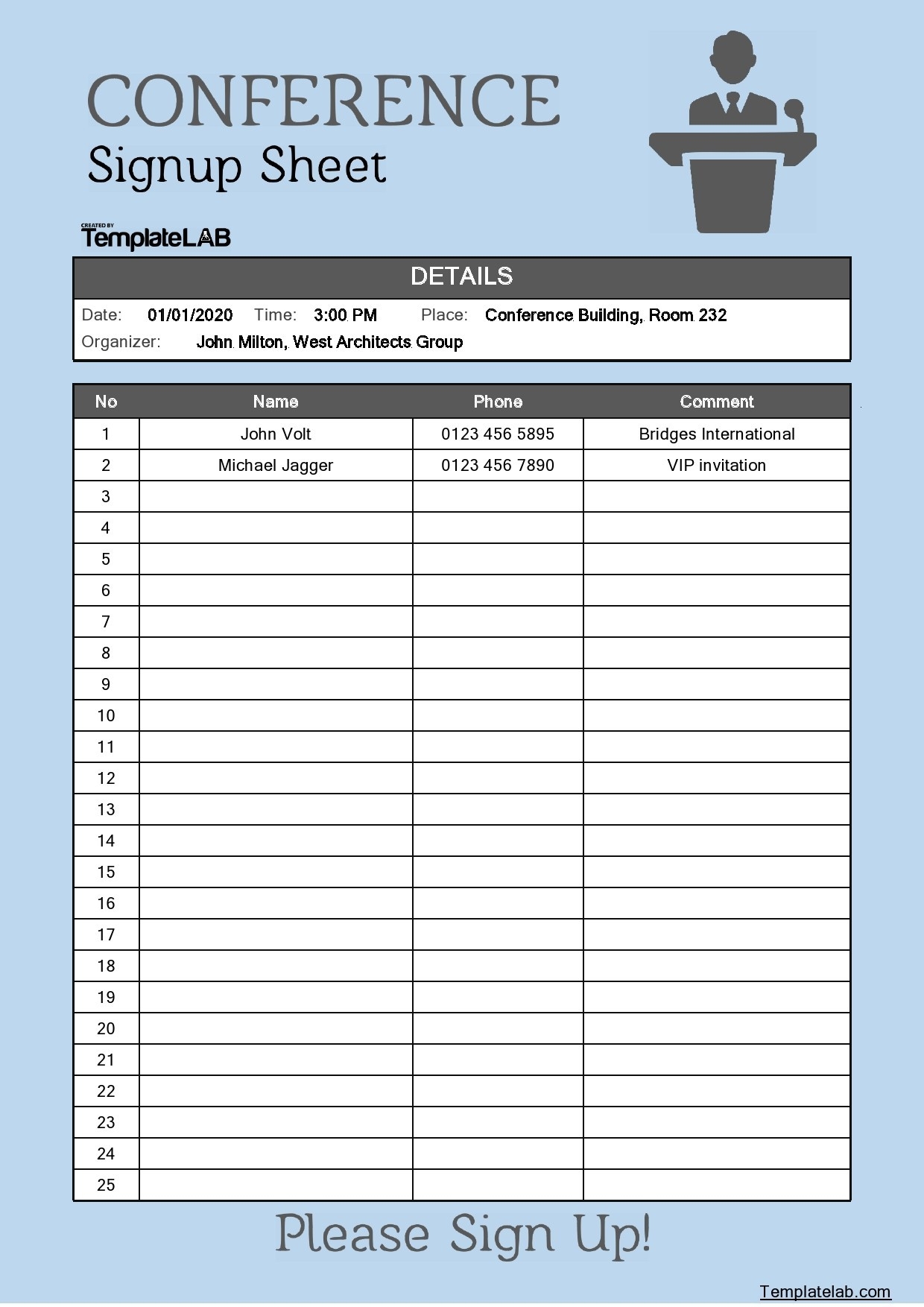 40 Sign Up Sheet Sign In Sheet Templates Word U0026 Excel 
