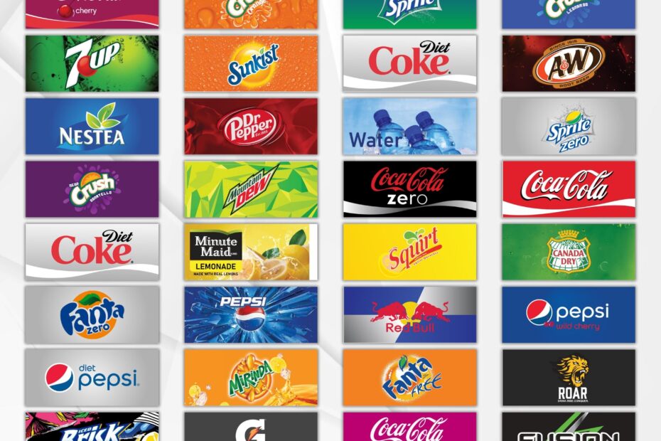 40 Vending Machine Label High Quality Labels Soda Pop Labels