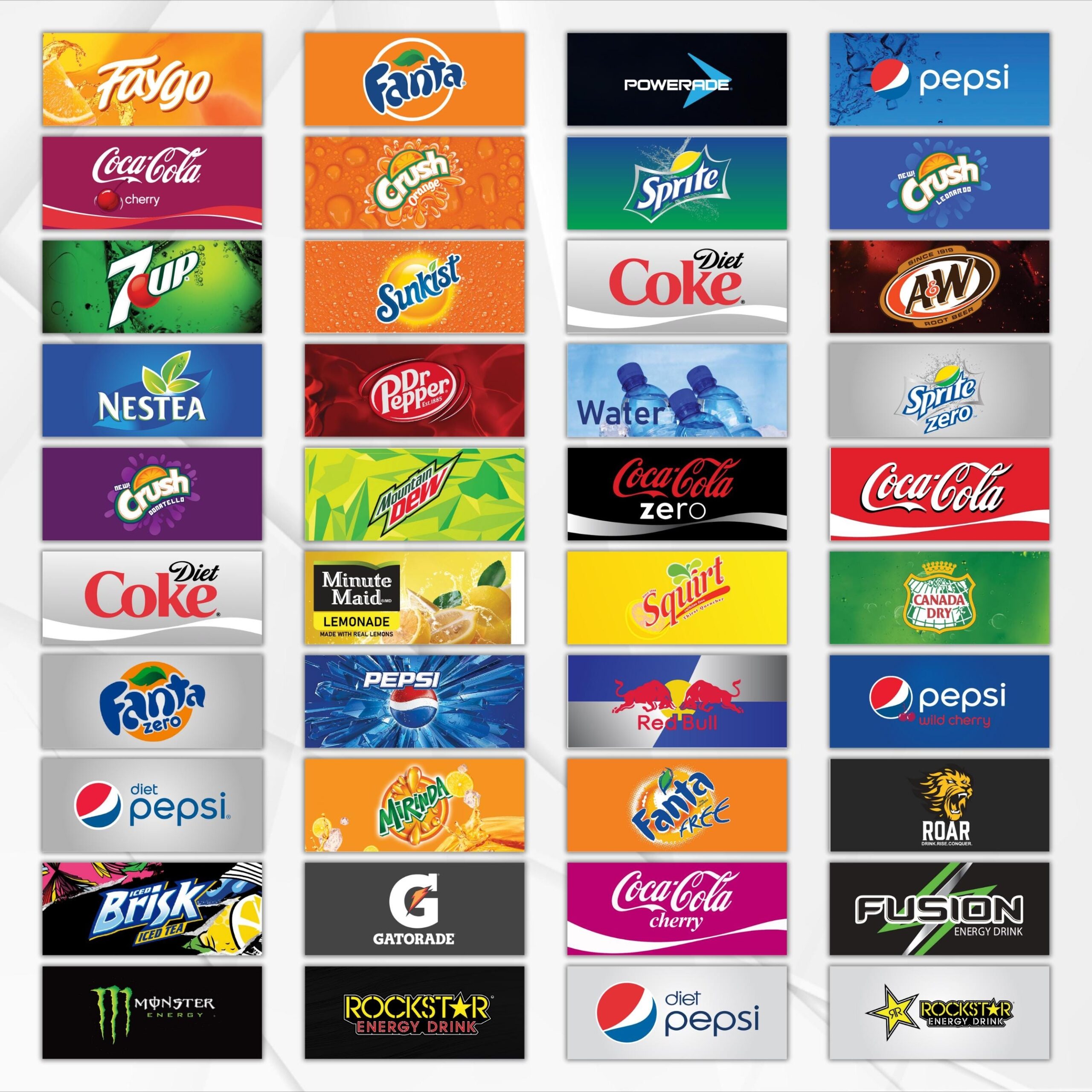 40 Vending Machine Label High Quality Labels Soda Pop Labels 