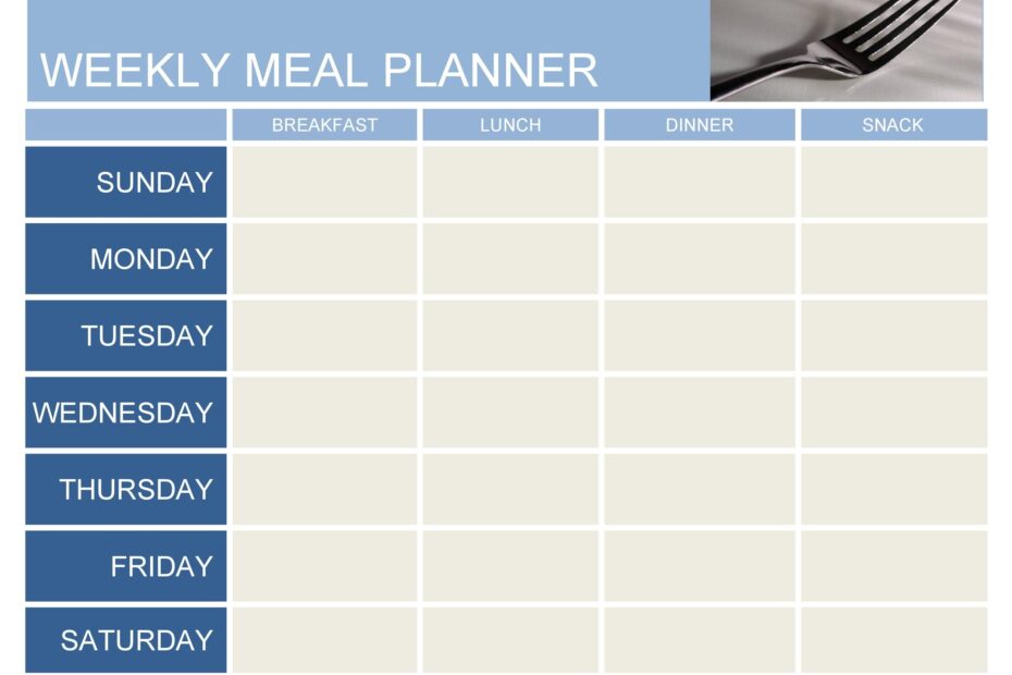 40 Weekly Meal Planning Templates TemplateLab