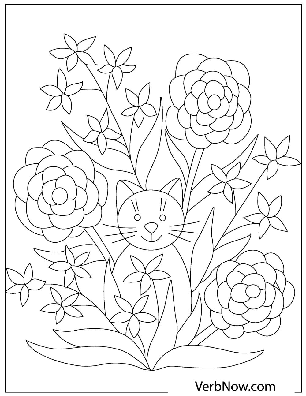 free flower printable coloring pages