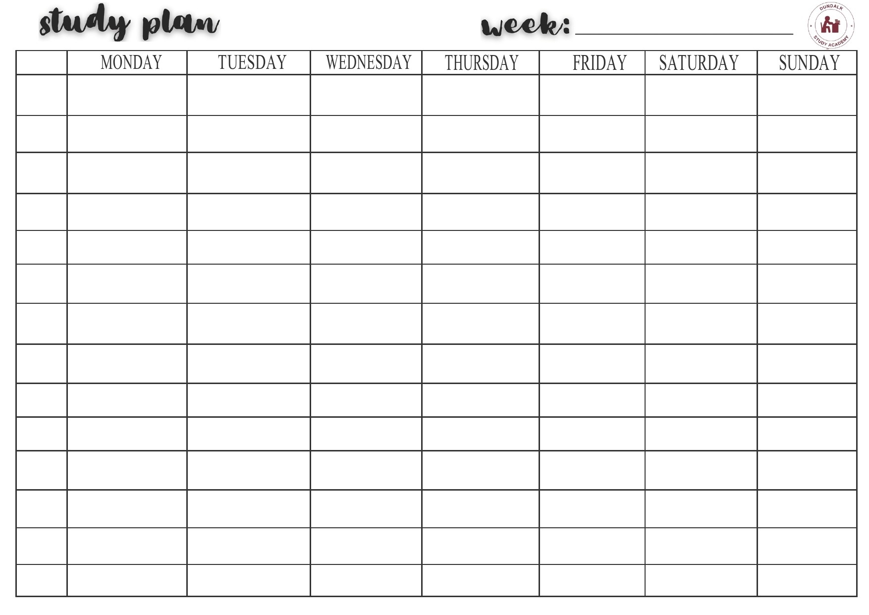 42 Useful Study Plan Templates Word Excel TemplateLab