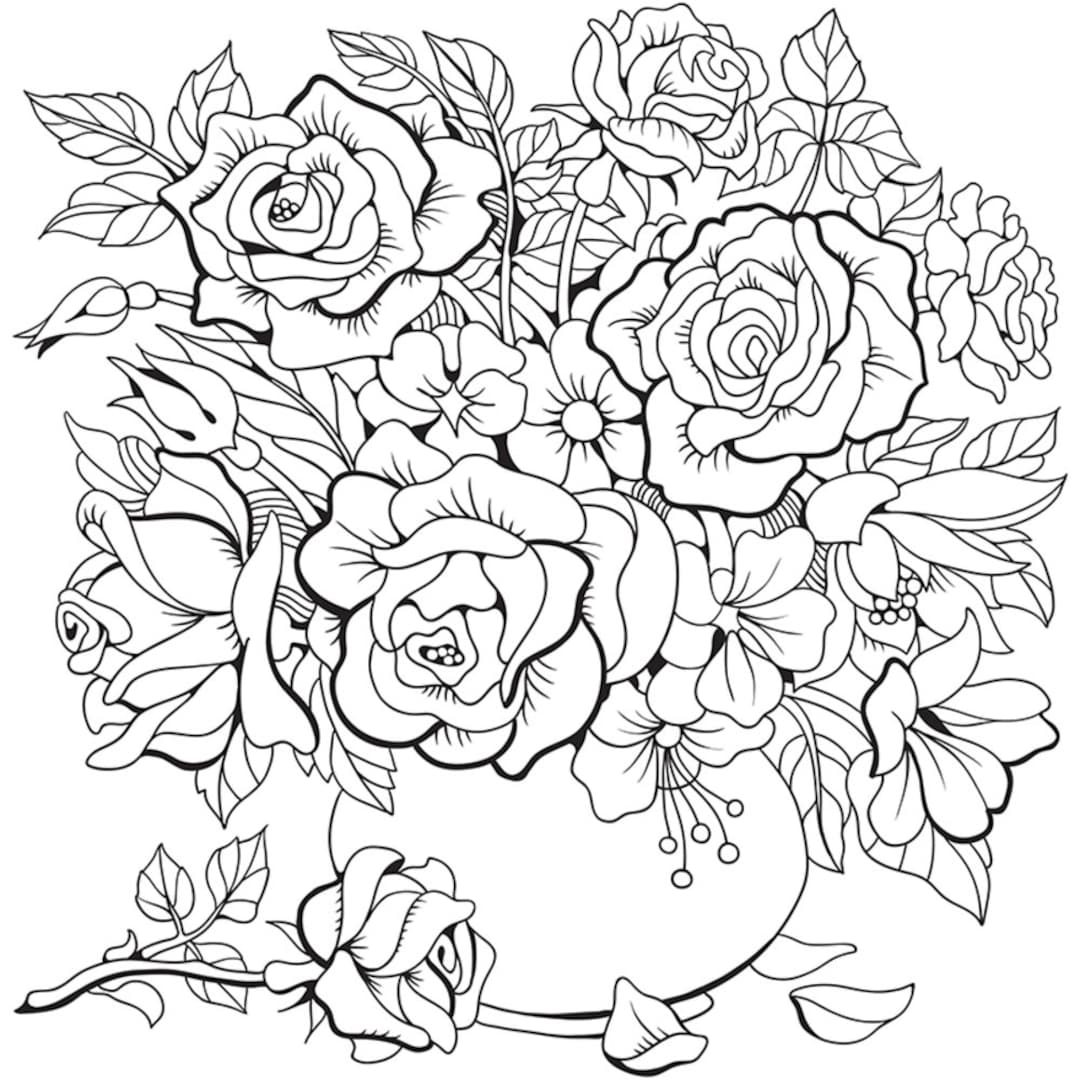 flower pictures coloring