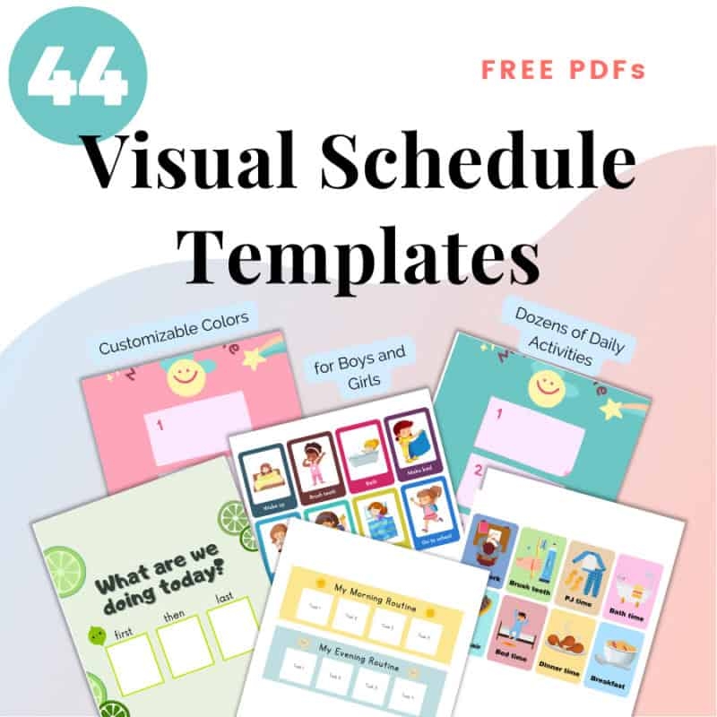 free printable visual schedule autism