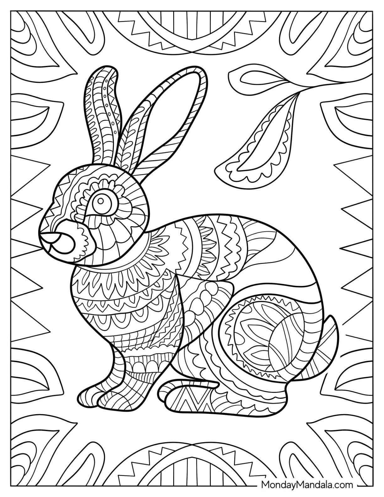 44 Rabbit Coloring Pages Free PDF Printables 