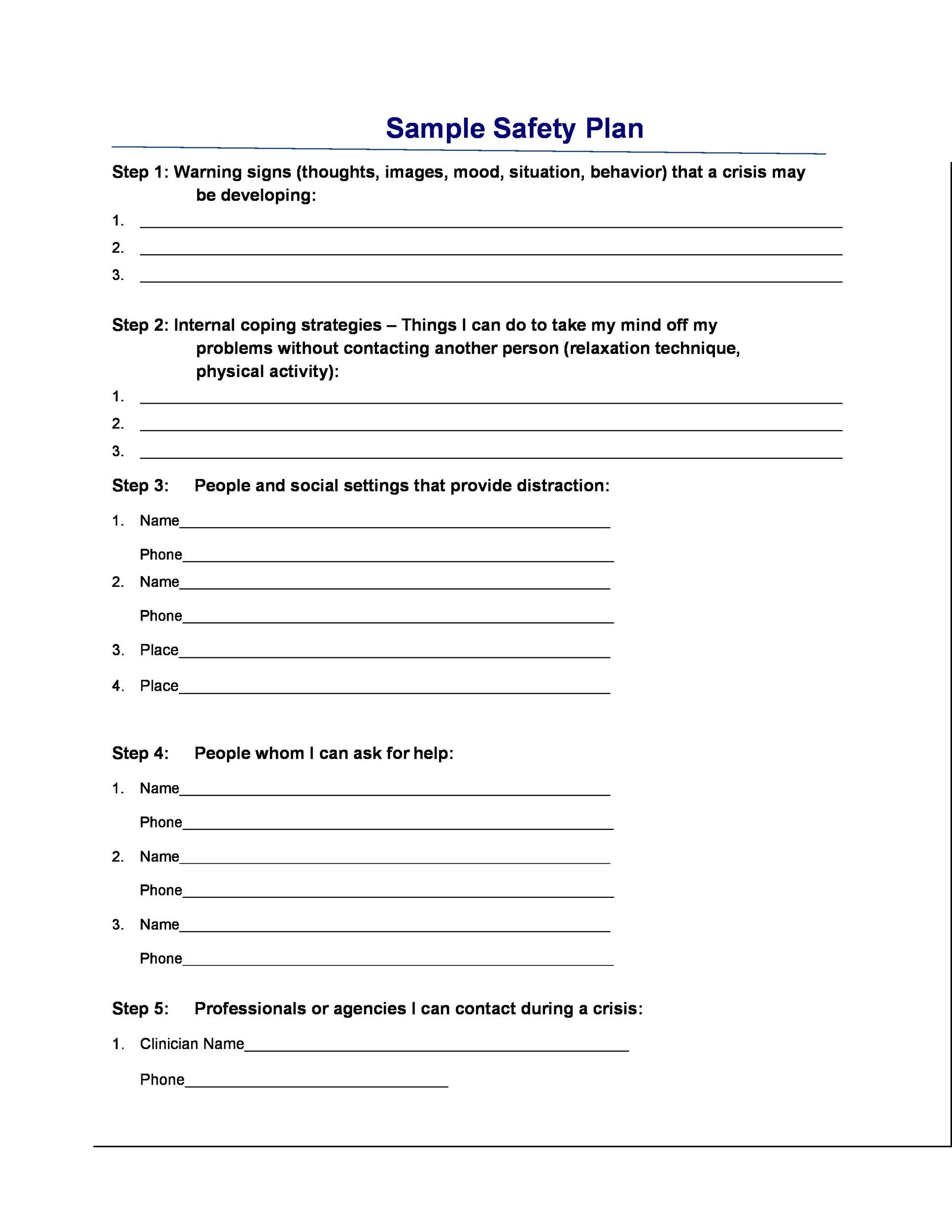 46 Great Safety Plan Templates Construction Site Specific Patient Etc 