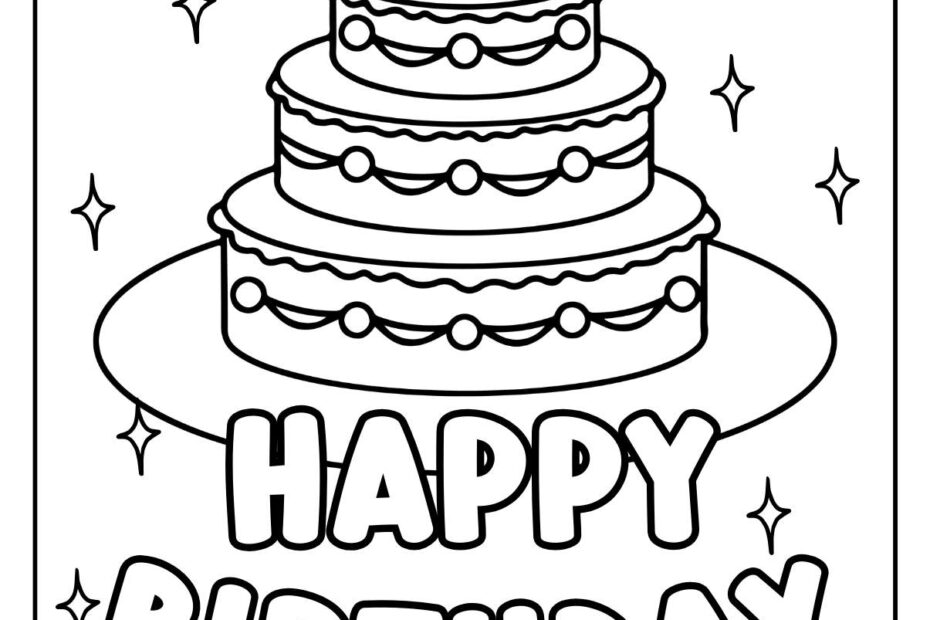 46 Happy Birthday Coloring Pages Free PDF Printables