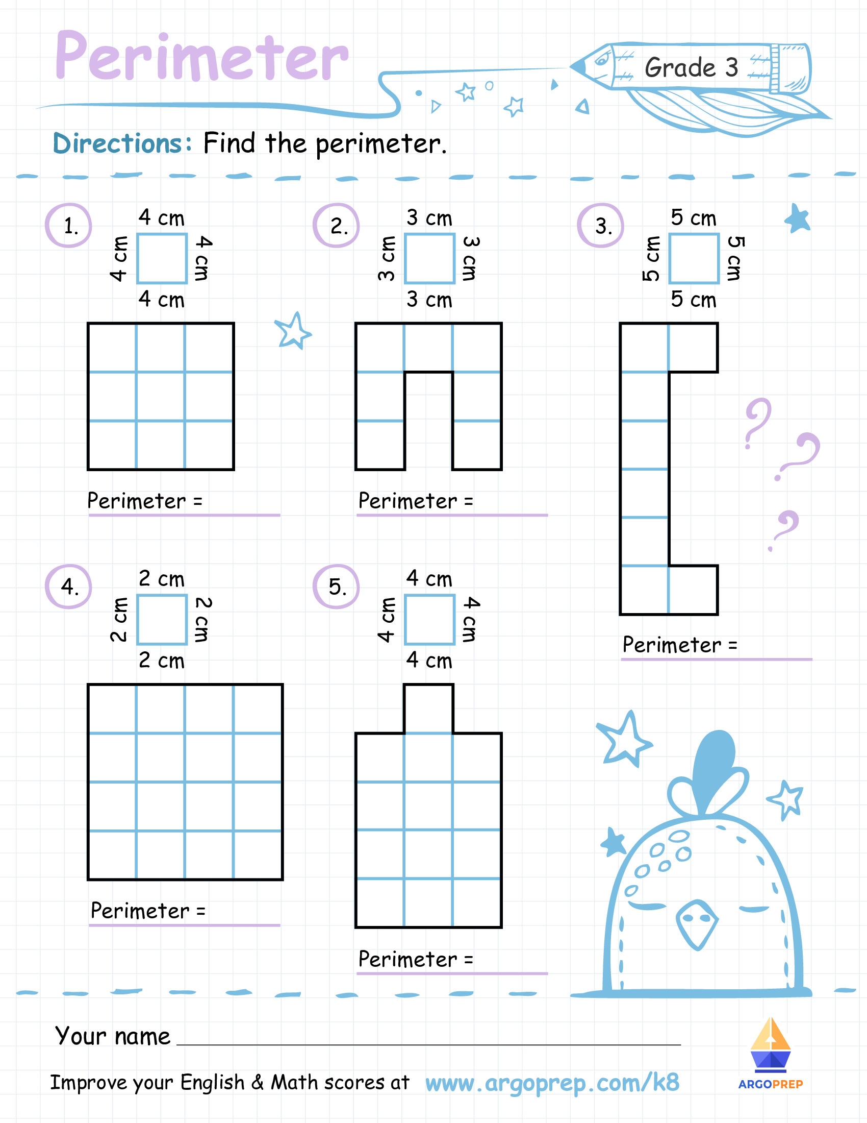4th Grade Rectangles Area And Perimeter Perimeter Worksheets For 