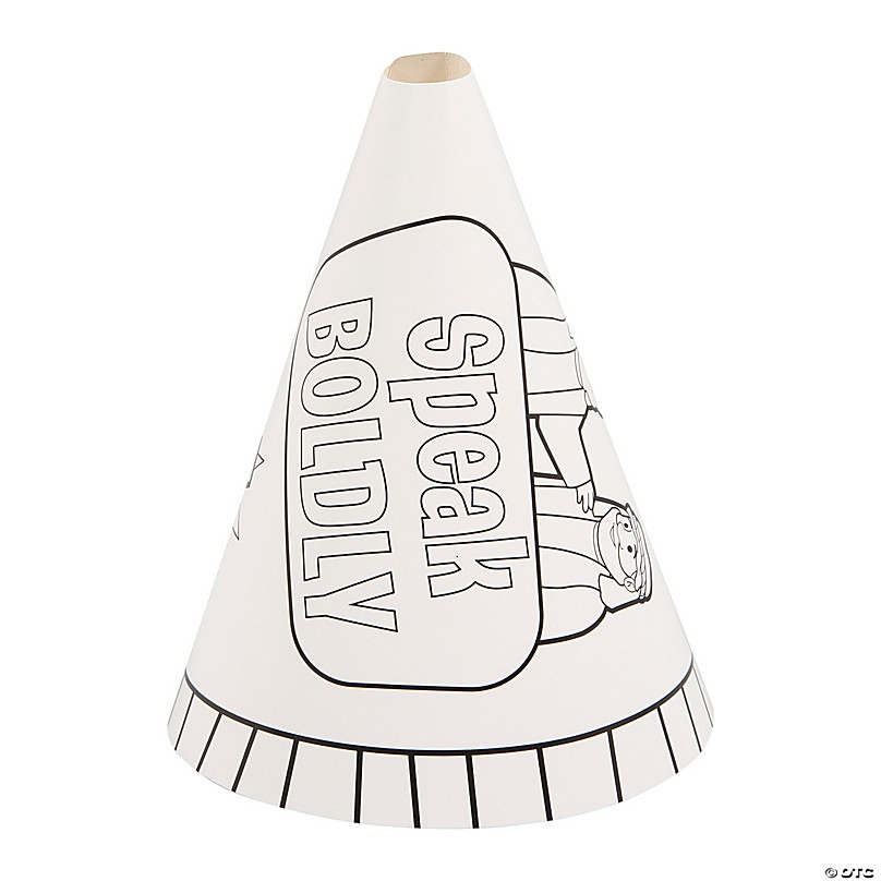 5 1 2 X 4 Color Your Own Religious Speak Boldly Megaphones 12 Pc 