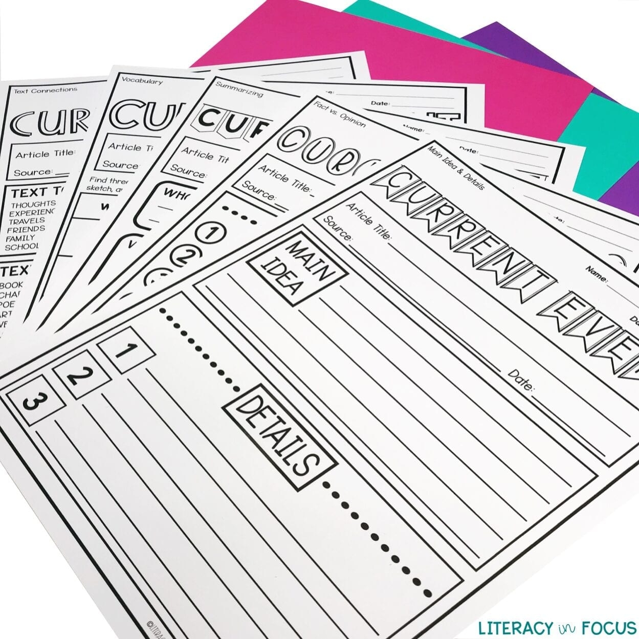 5 Different Common Core Current Event Templates Literacy In Focus