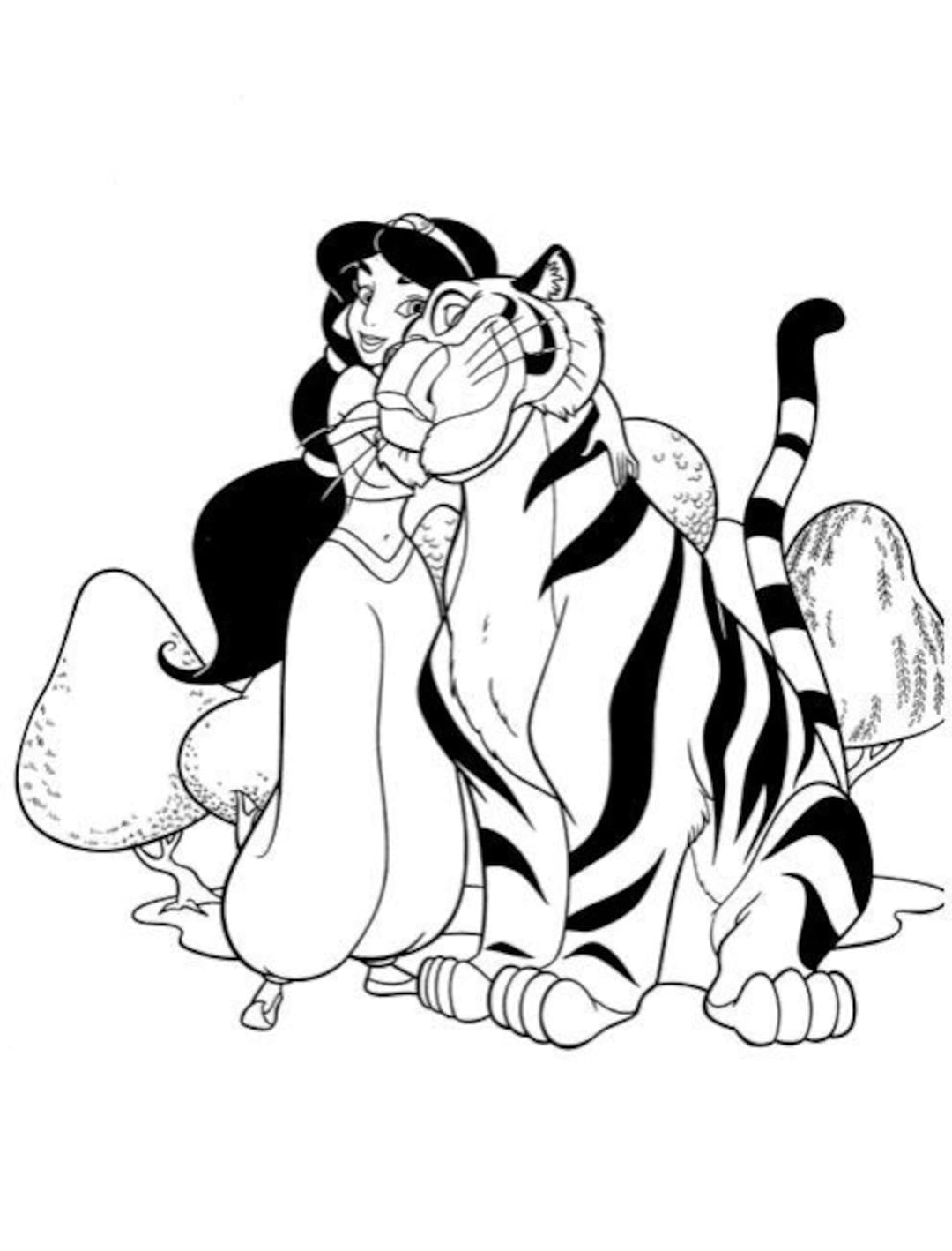 aladdin pictures to color