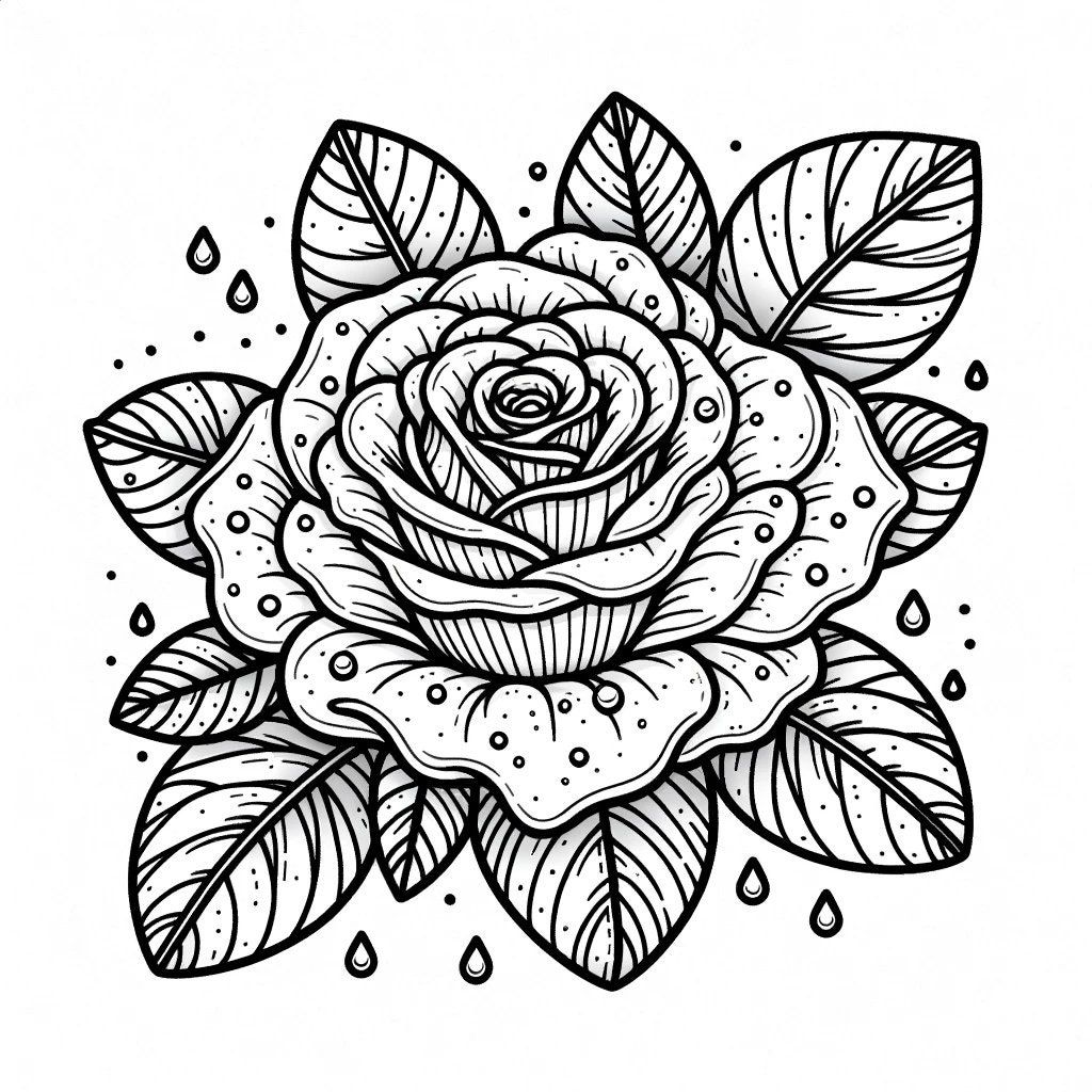 5 Rose Coloring Pages Valentines Day Coloring Flower Coloring 