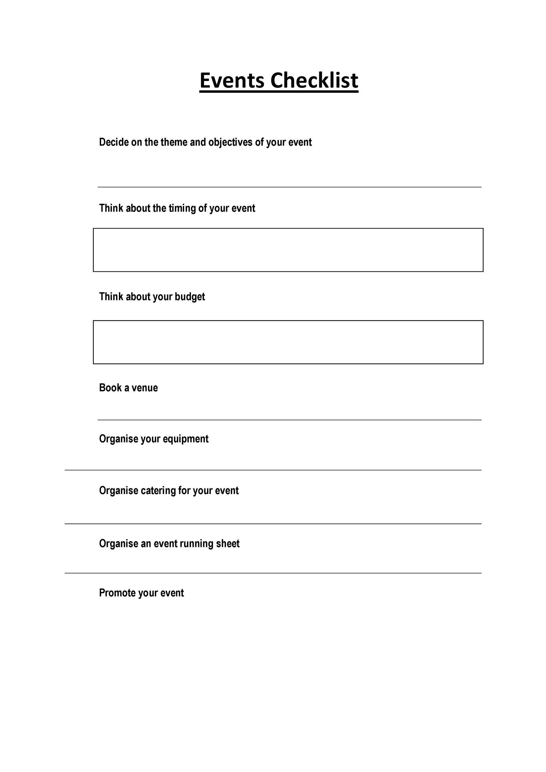 50 Professional Event Planning Checklist Templates TemplateLab