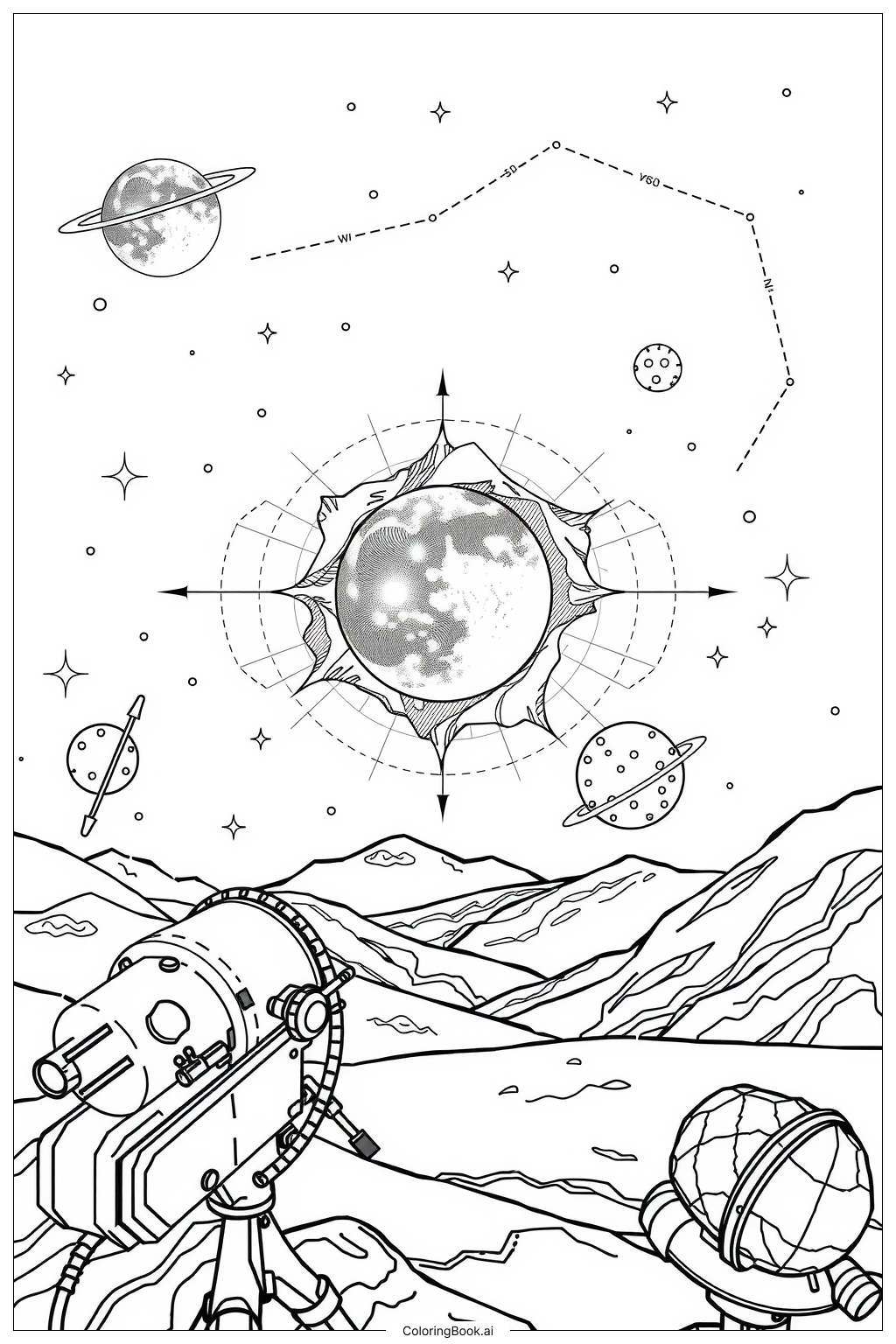50 Solar Eclipse Coloring Pages Free PDF U0026 PNG Printables 