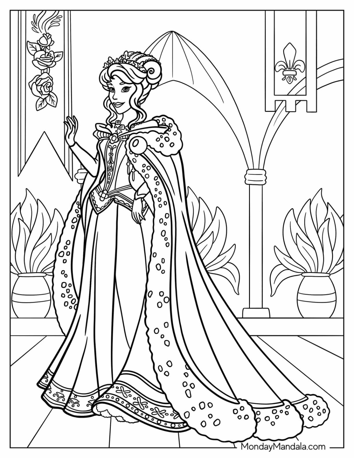 coloring princess printable