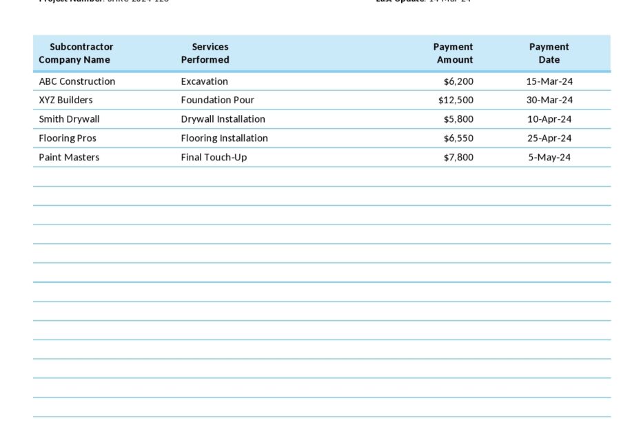 52 Free Payment Schedule Templates Excel Word TemplateLab
