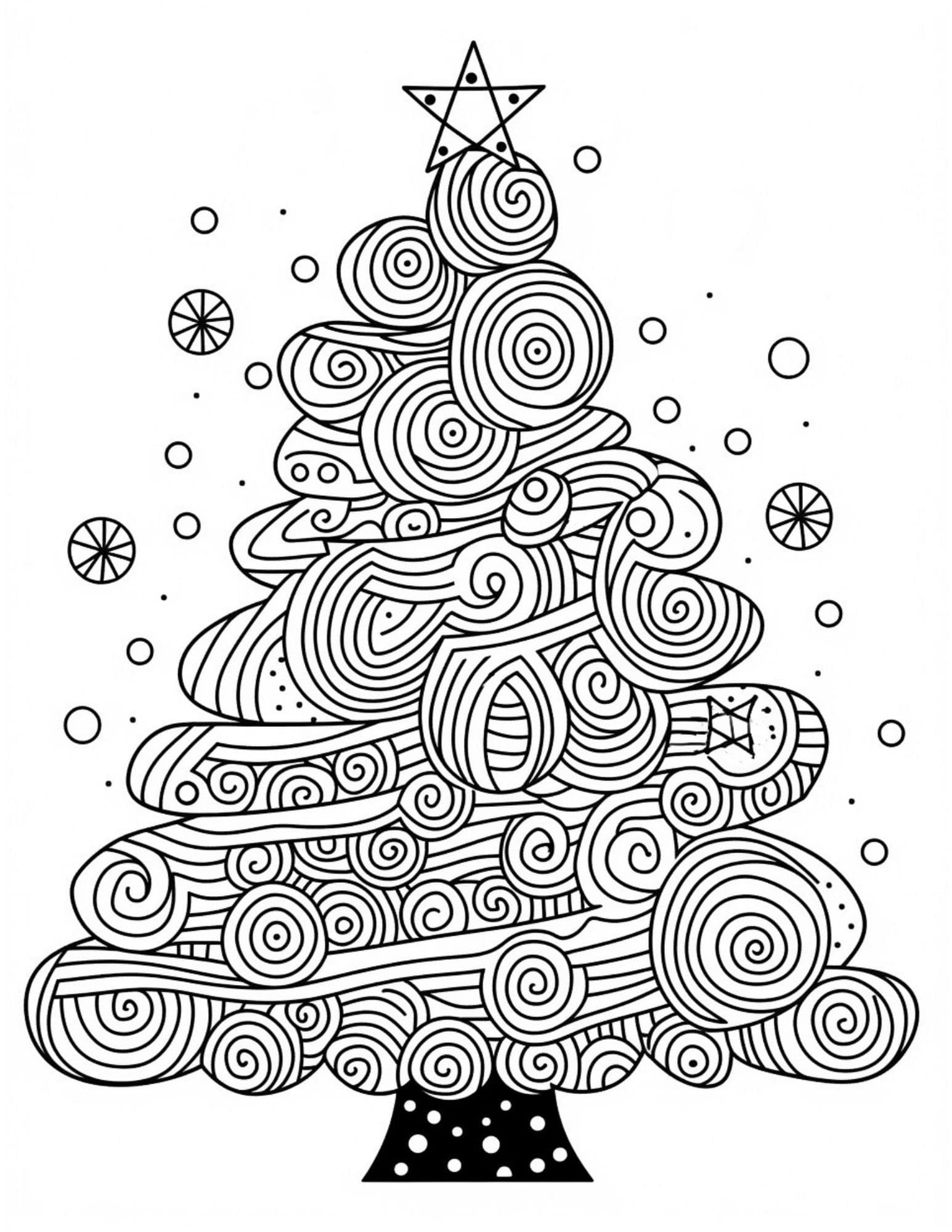 christmas tree coloring sheets printable