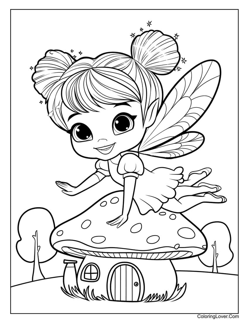 free printable fairy coloring pages