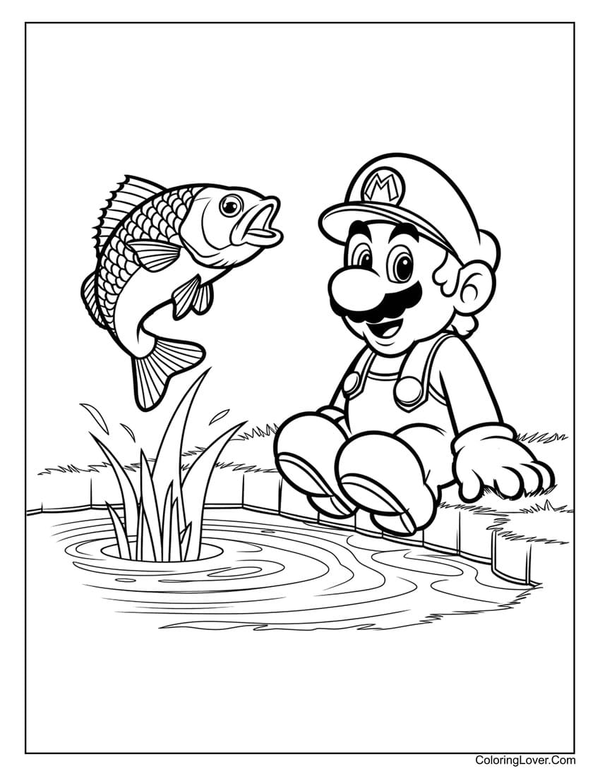 mario pictures to print and color