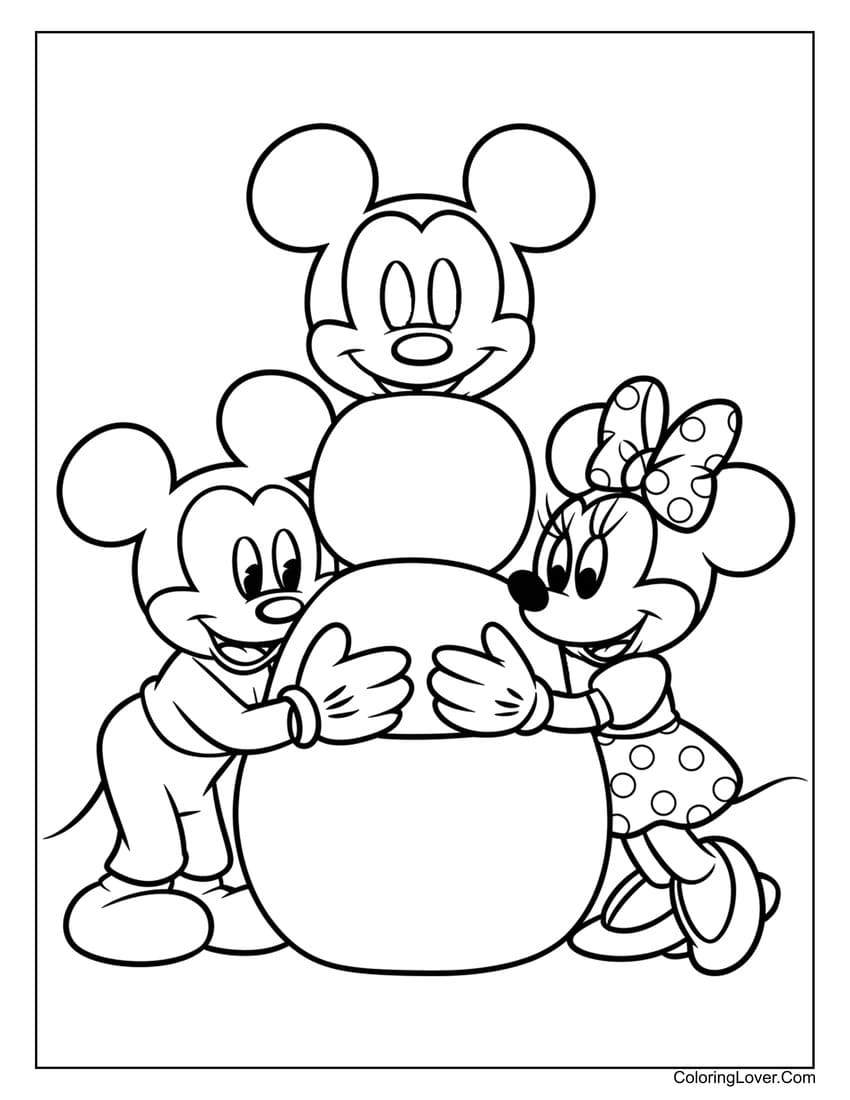 mickey and minnie mouse pictures to color