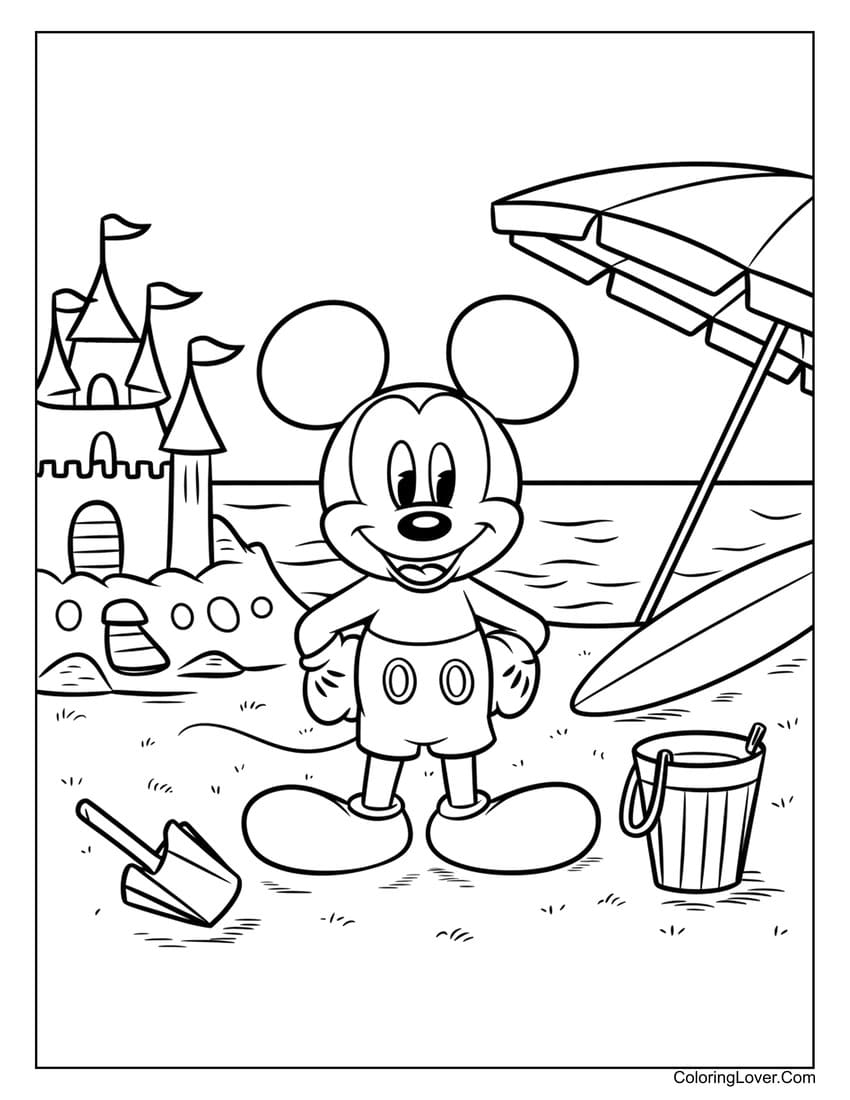 mickey mouse free printable coloring pages