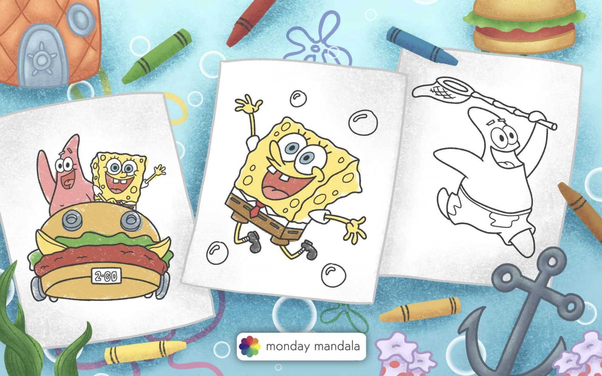 free printable coloring pages spongebob