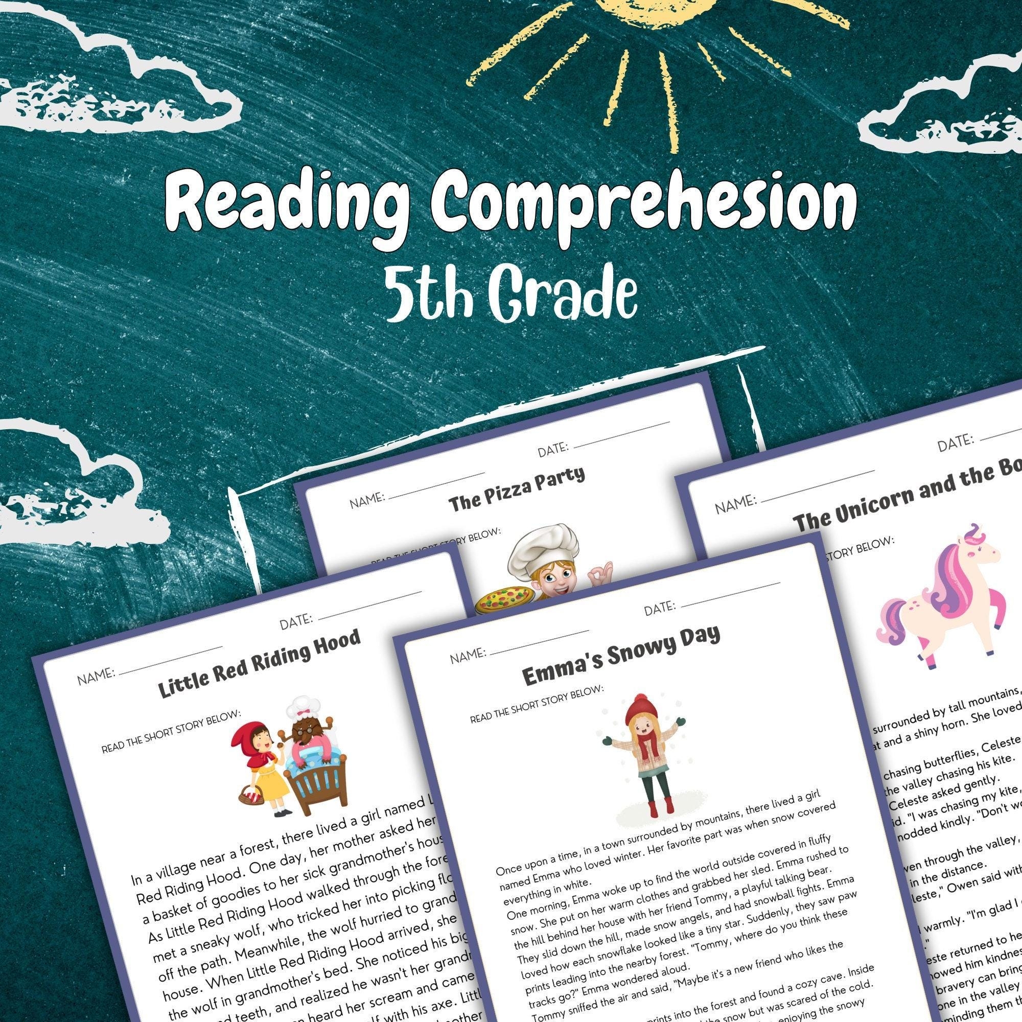 5th grade reading comprehension worksheets