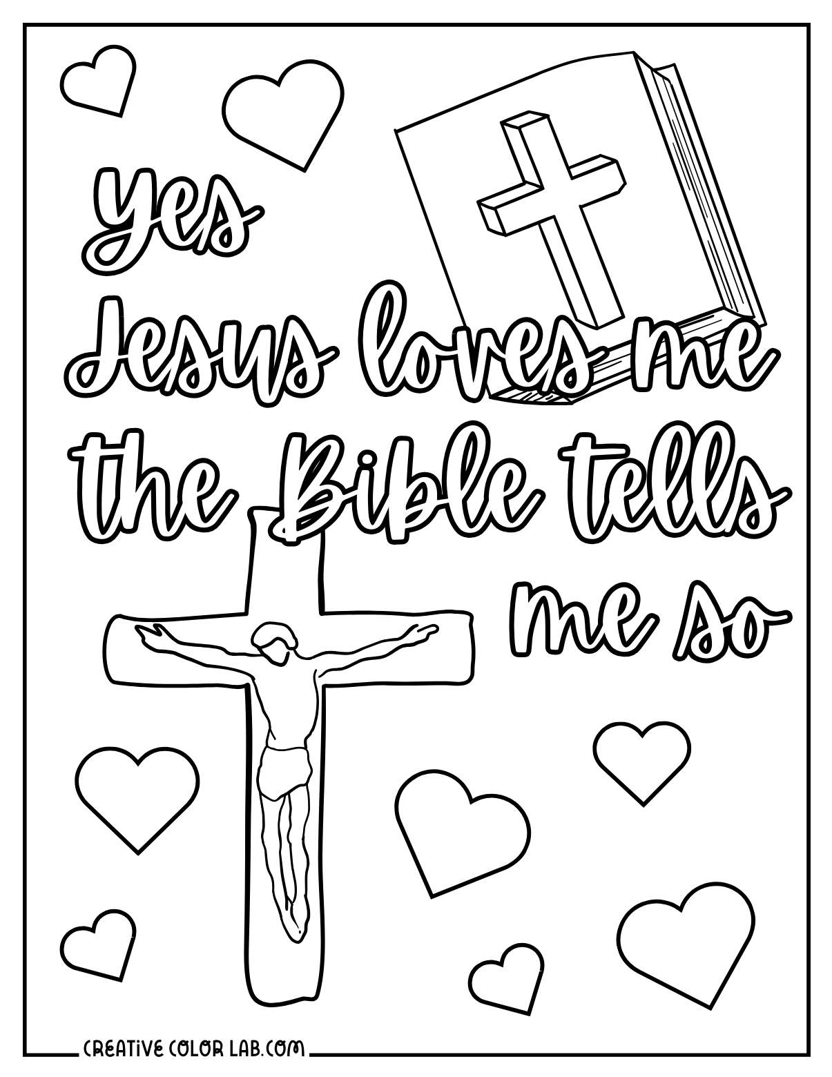 jesus loves me pictures to color