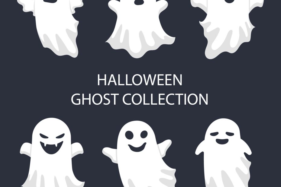 6 X Halloween Ghosts Printable Halloween Ghosts Digital Svg File vynil Design Svg cuttable Files ghost Cricut halloween Vynil Design