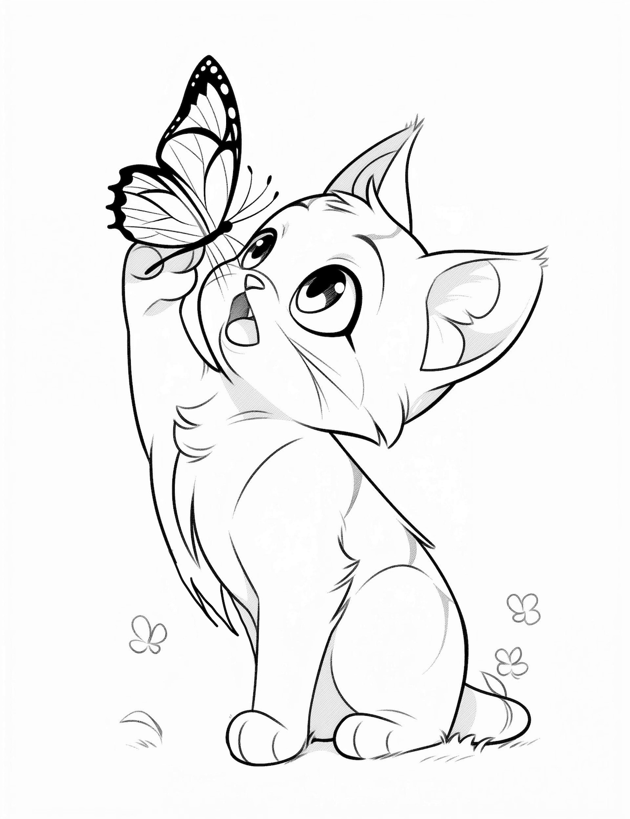 cat coloring pic