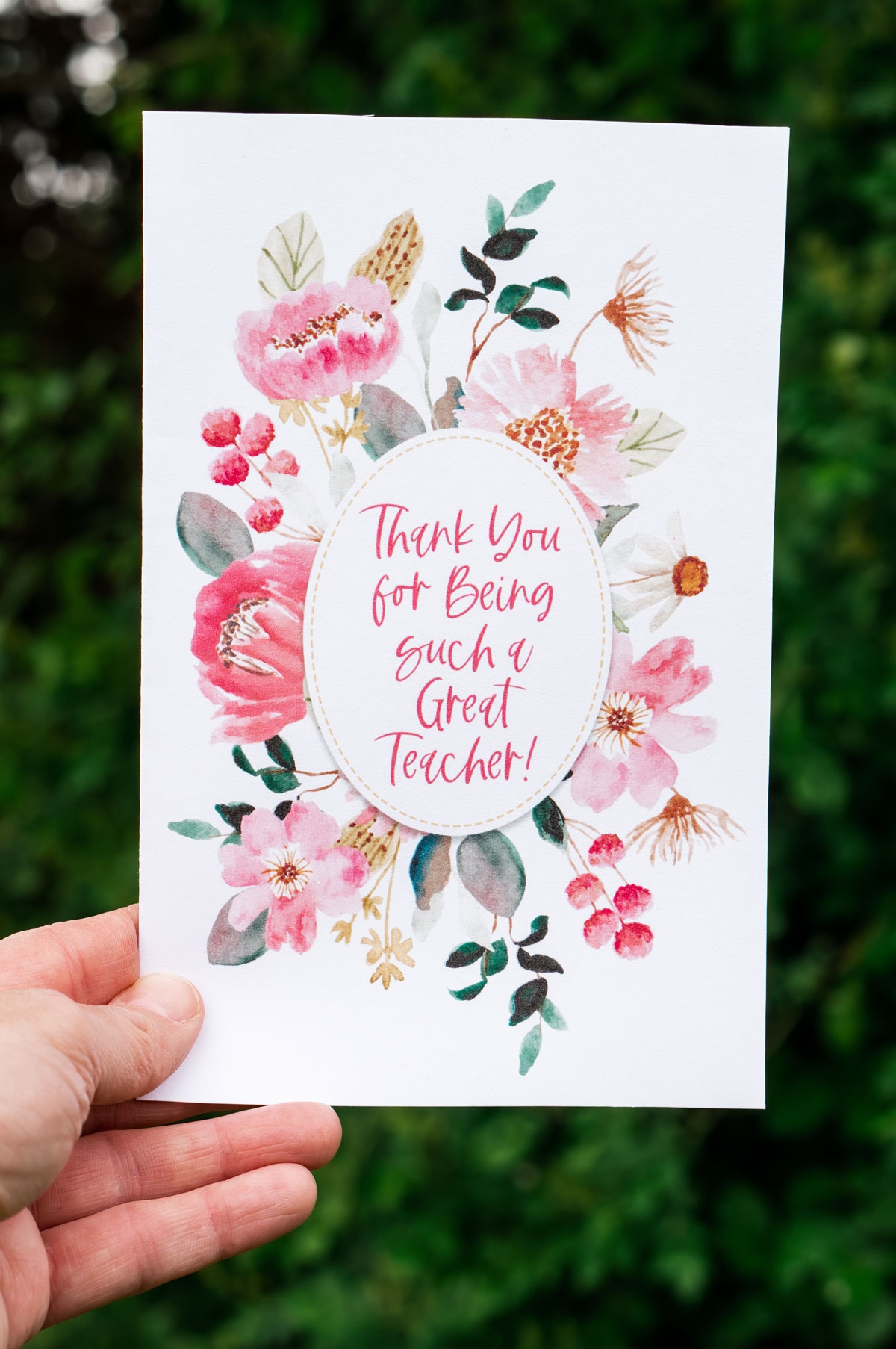 free printable thank you card