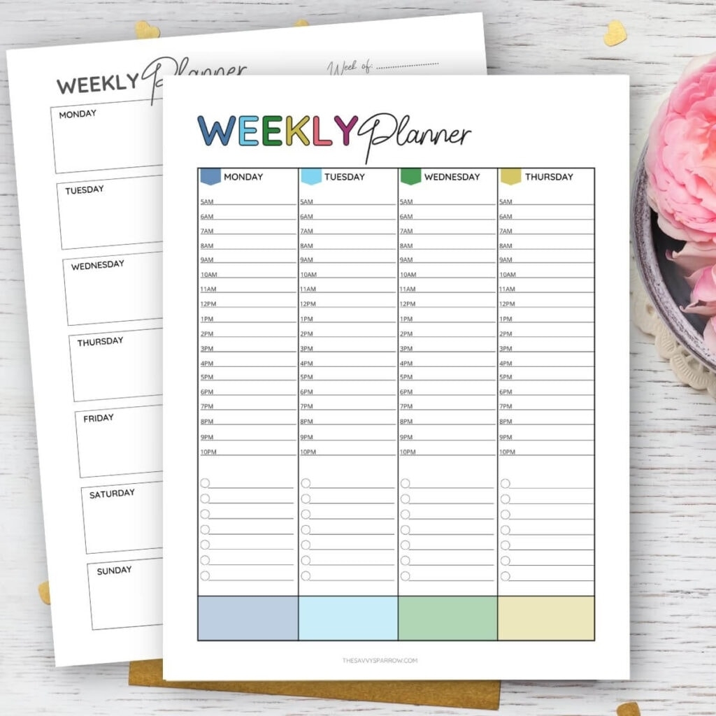 schedule planner template
