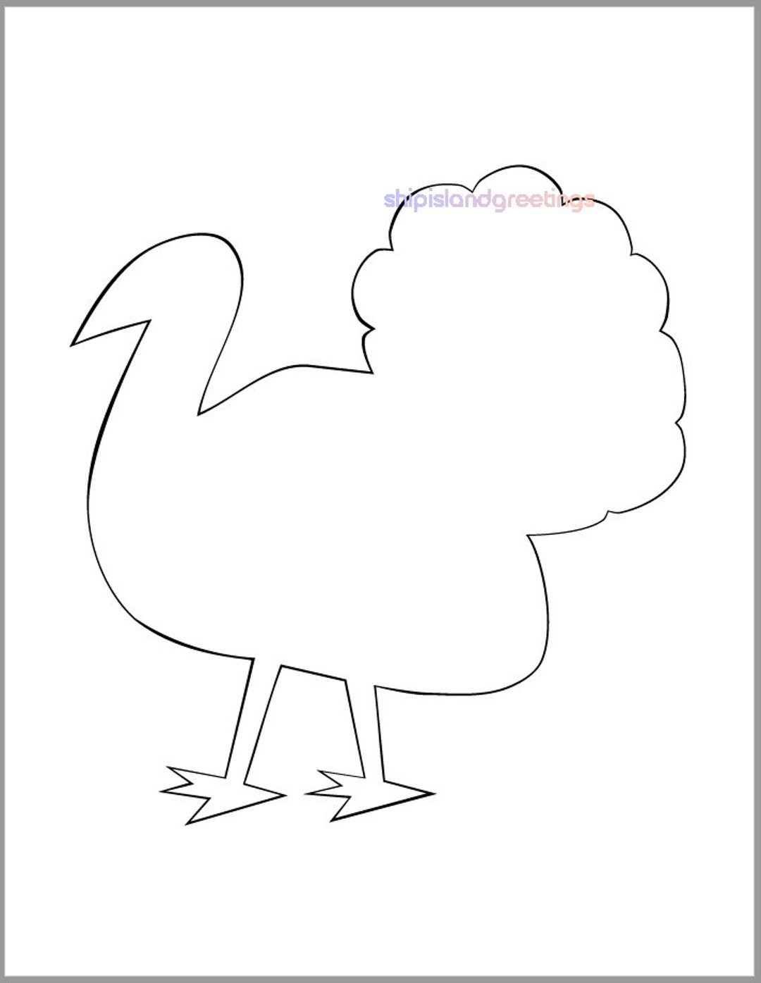 7 Inch Turkey Template printable Thanksgiving Turkey thanksgiving 