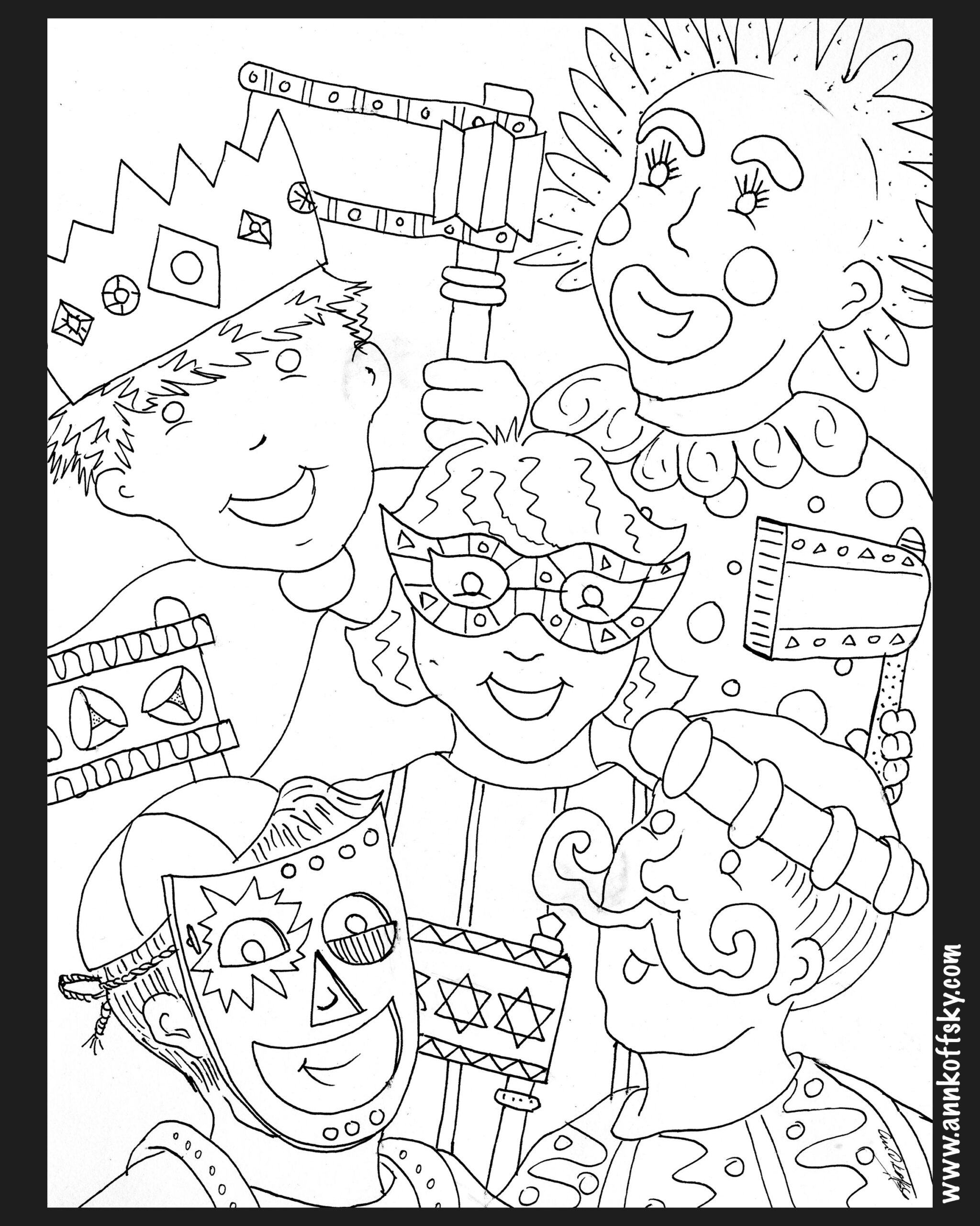 7 PURIM COLORING PAGES Ideas Purim Coloring Pages Happy Purim