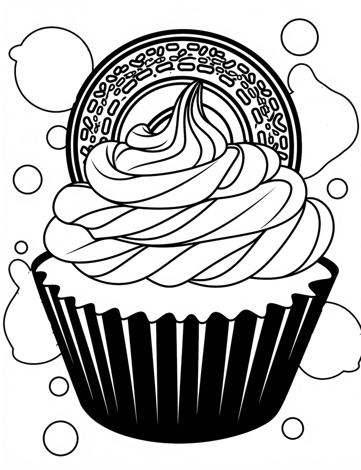 cupcake coloring printables